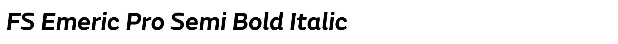FS Emeric Pro Semi Bold Italic image